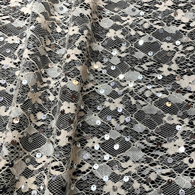 Lace Trim Sequin Polyester Lace Fabric for Apparel Wholesale Supplier 6